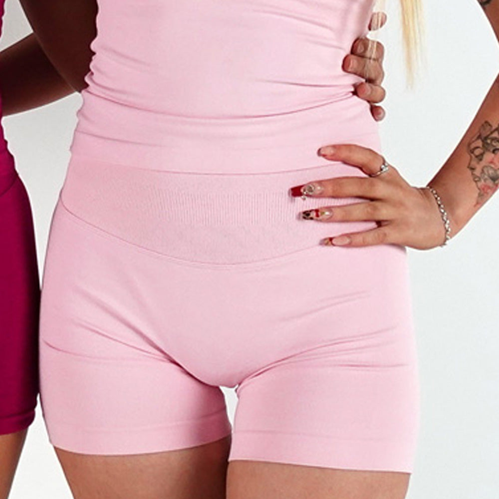 Maivie Fit Signature Scrunch Shorts in Baby Pink