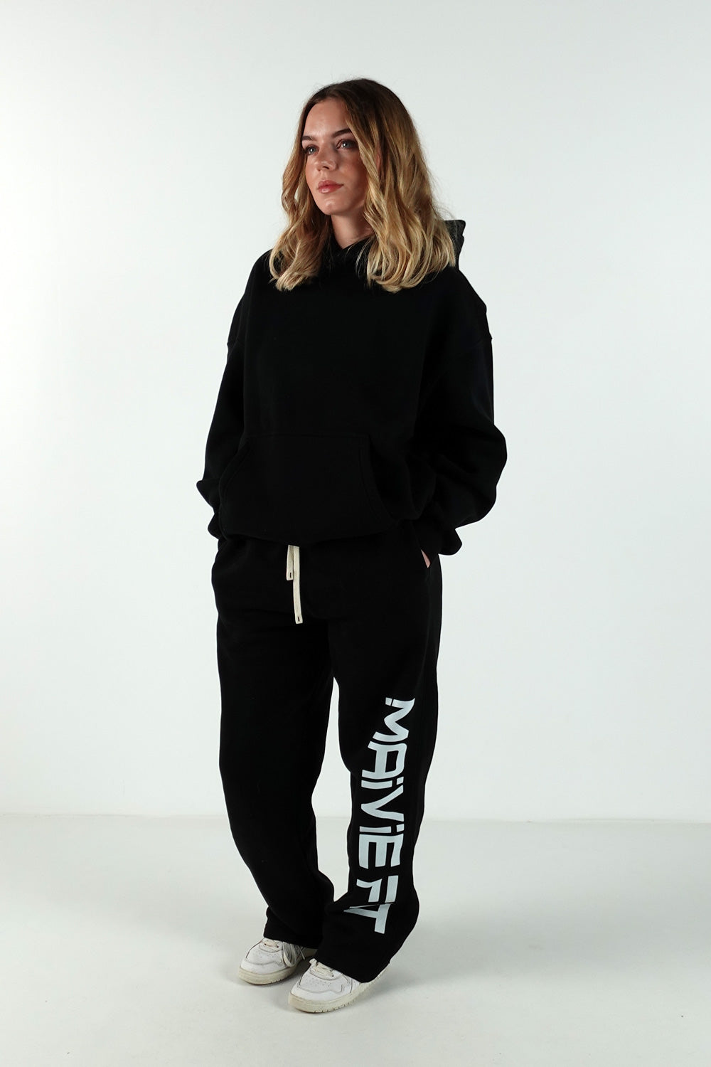 Maivie Fit Trackies in Deep Black