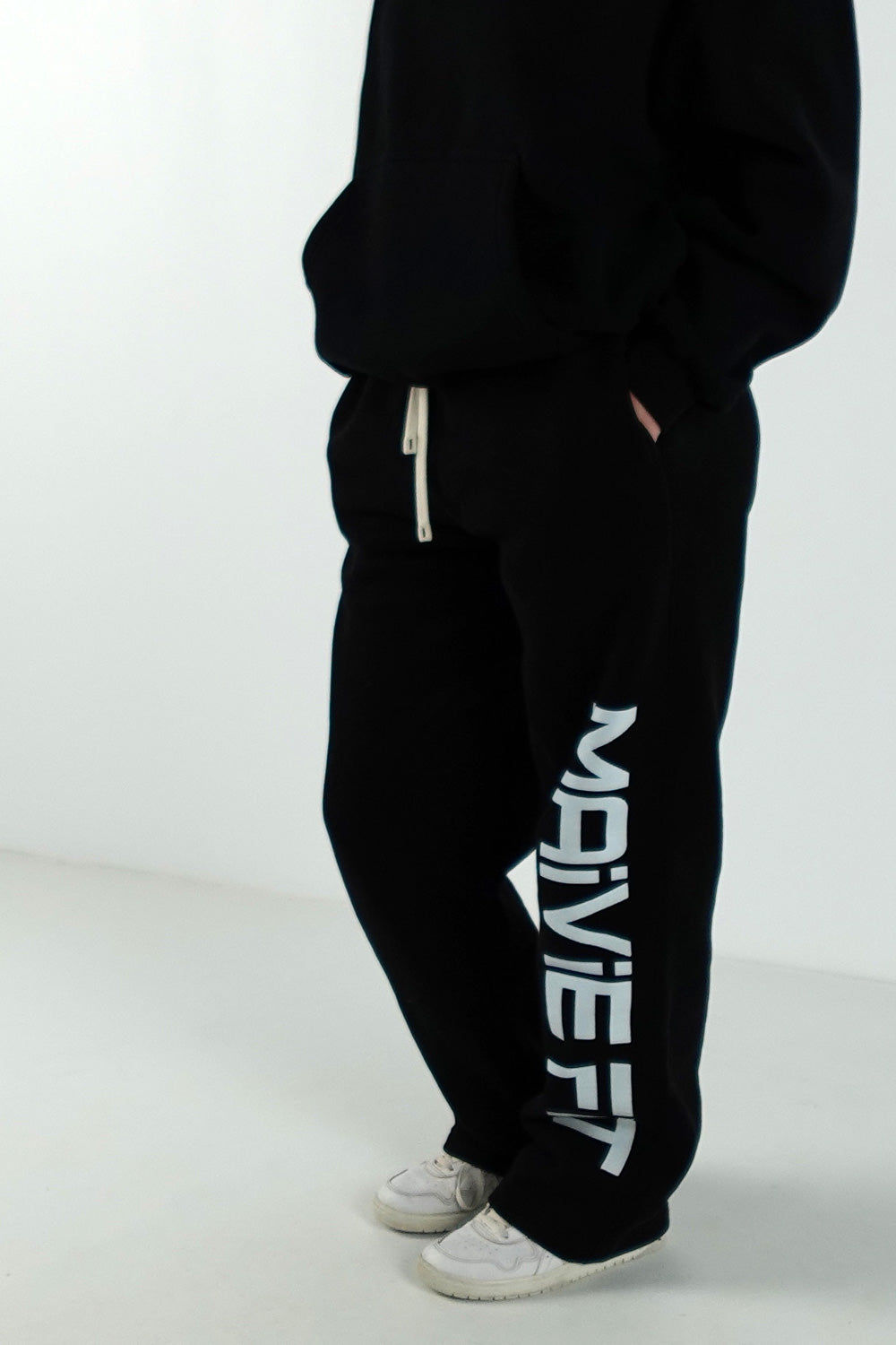 Maivie Fit Trackies in Deep Black