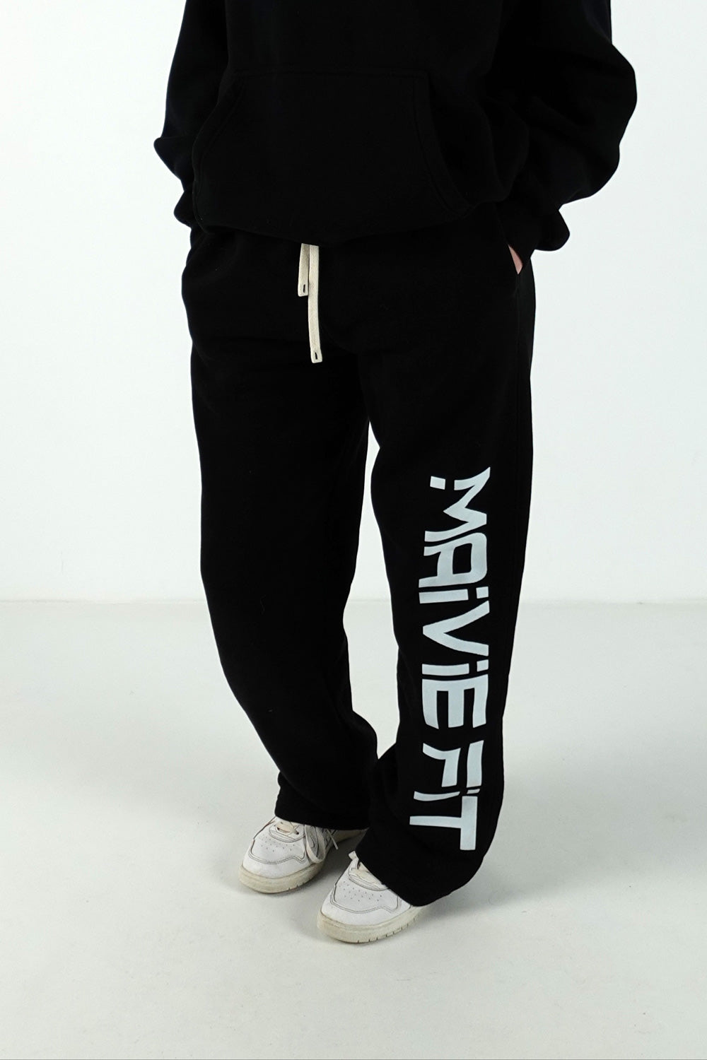 Maivie Fit Trackies in Deep Black