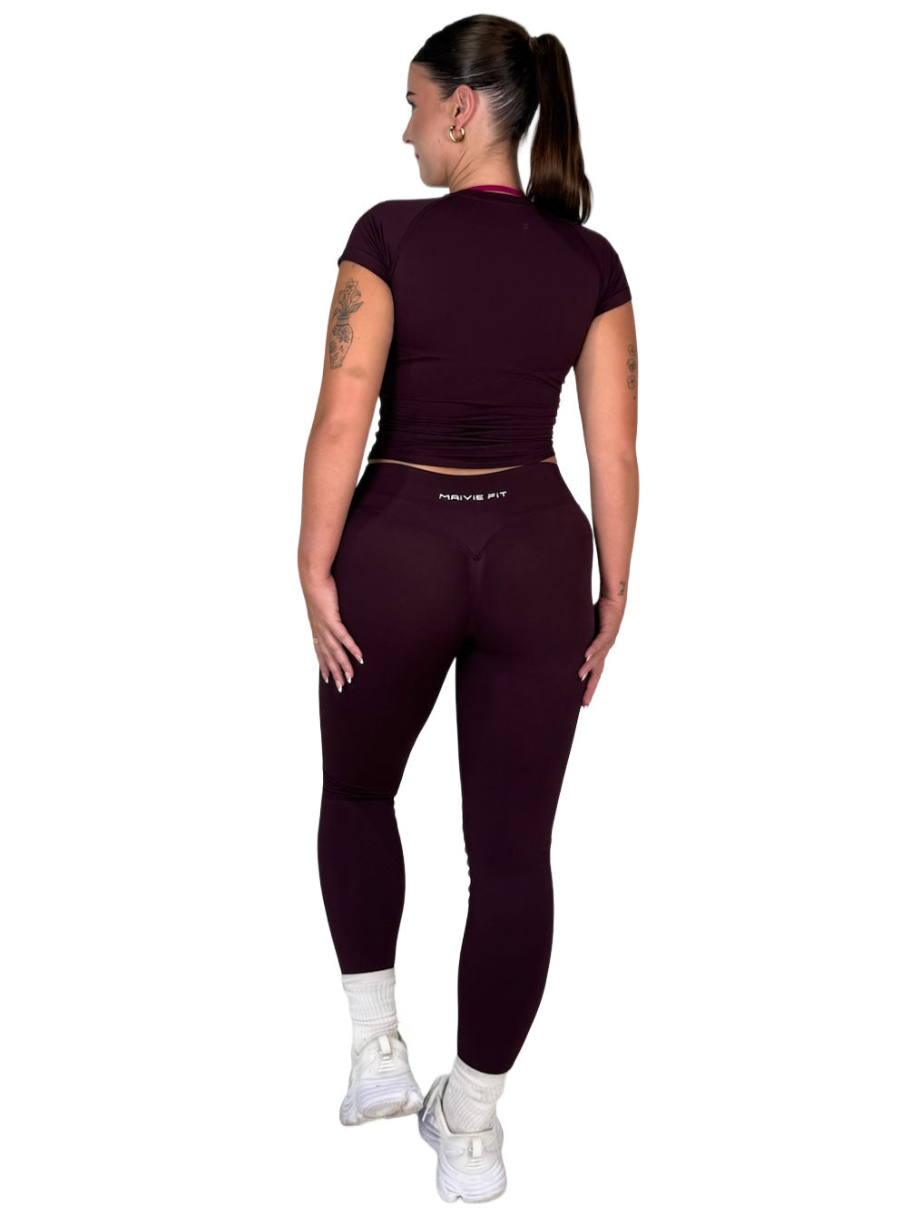 MAIVIEFIT SIGNATURE SCRUNCH LEGGINGS IN MULBERRY