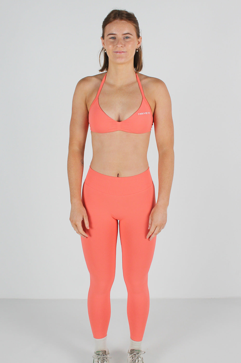 Maivie Fit Signature Scrunch Leggings in Peach