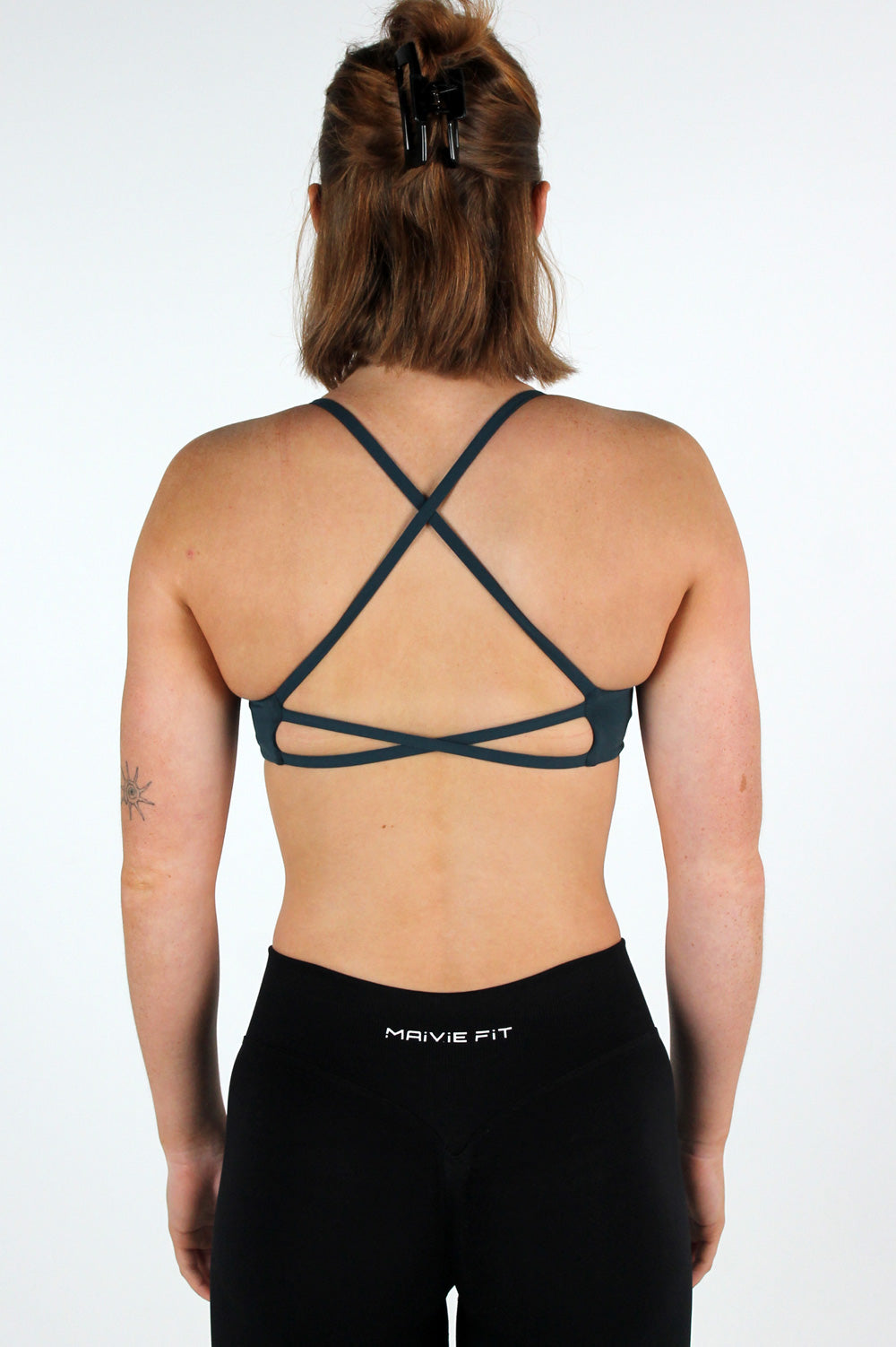Maivie Fit Twist Crop in Deep Ocean