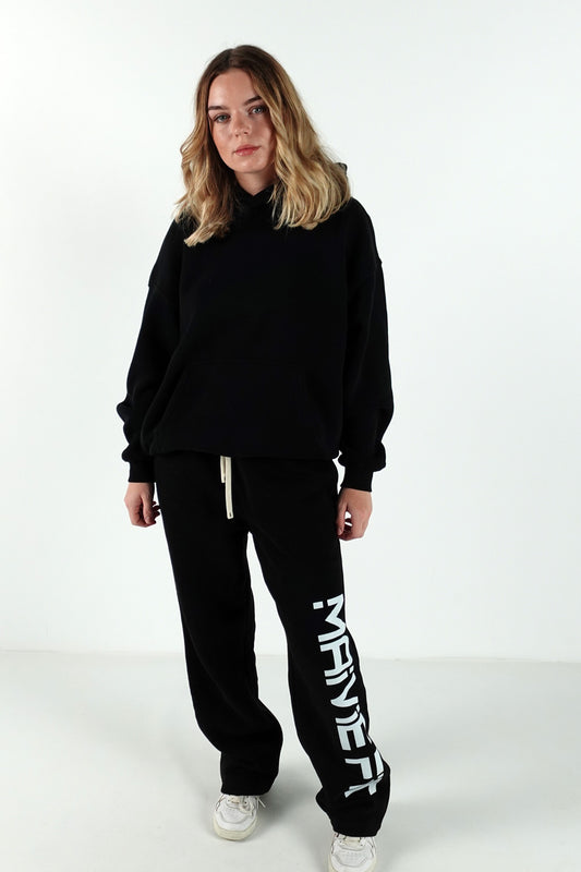 Maivie Fit Hoodie and Trackpants in Deep Black