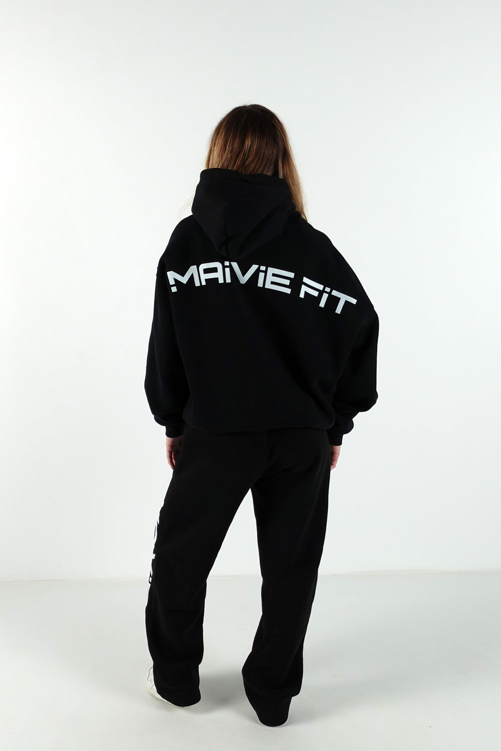 Maivie Fit Hoodie and Trackpants in Deep Black
