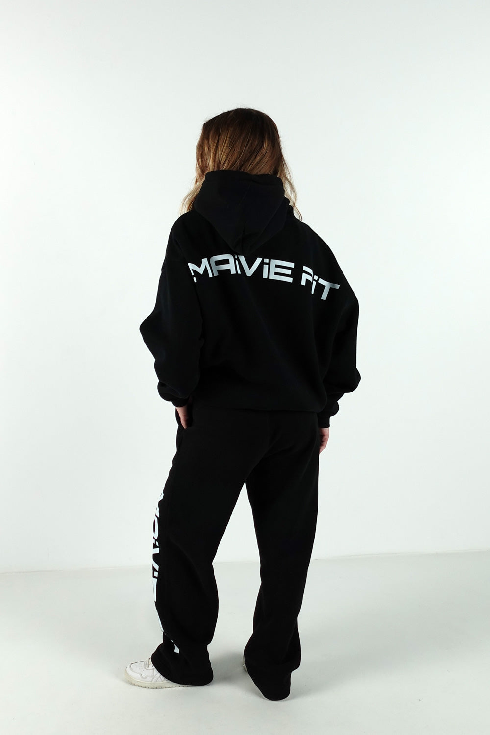Maivie Fit Hoodie and Trackpants in Deep Black