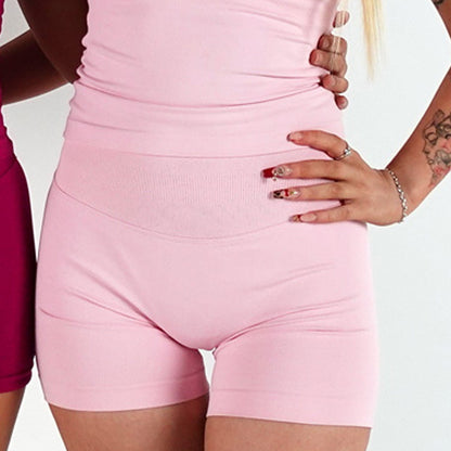 Maivie Fit Signature Scrunch Shorts in Baby Pink
