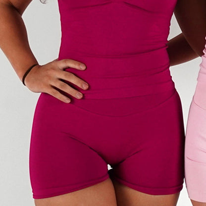 Maivie Fit Signature Scrunch Shorts in Wildberry